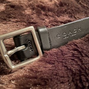 Coach leather belt with brass buckle